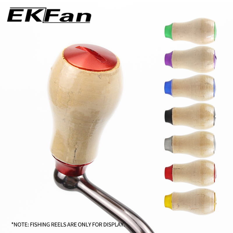 Fishing Boat Steering Wheel - EKFan コルク製フィッシングリールノブ D/Sシリーズ 5000未満のスピニング・ベイトキャスティングリールハンドル用 DIYパーツ アクセサリー