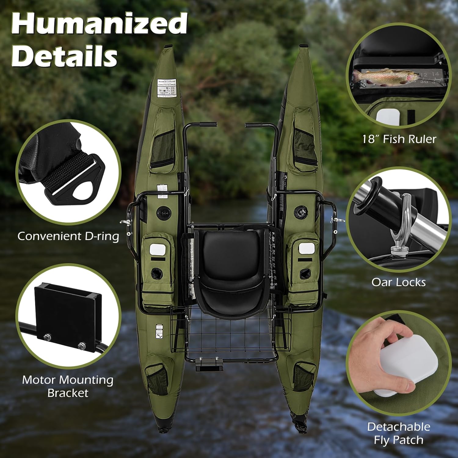 大人用インフレータブルベリーボート、折りたたみ式パッド入りシ - Fishing Boat Seat のレビューと価格